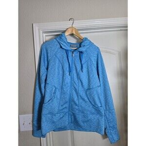 Athleta Strength Hoodie Womens XL Blue Tie Full Zip